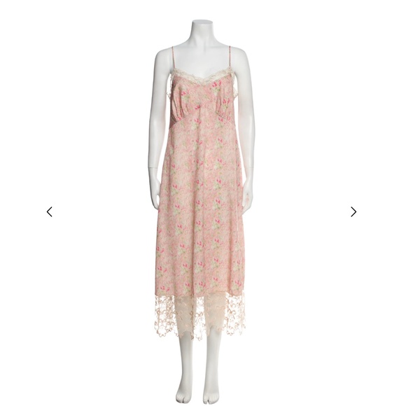SIMONE ROCHA -  Floral-Print Slip Dress - Picture 1 of 12